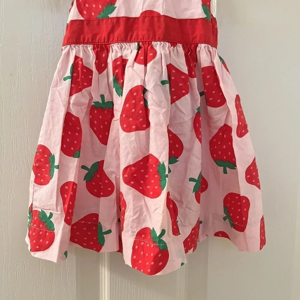 Carter's Pink Strawberry Dress Cotton Girls Size 3 Months